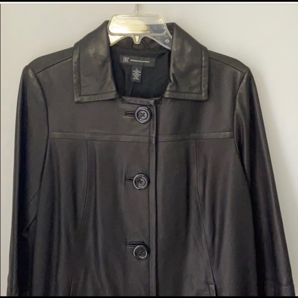 NWT INC. black Leather Jacket size Large